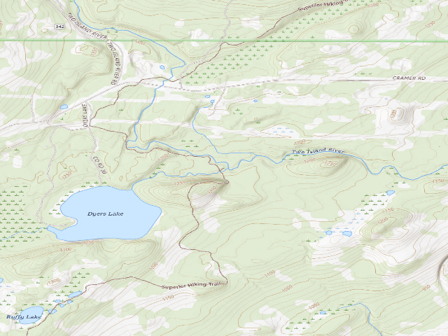 USGS topographic map of Sht- Dyers Creek
