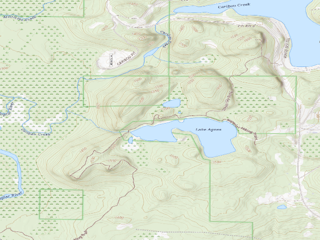 USGS topographic map of Sht- East Lake Agnes