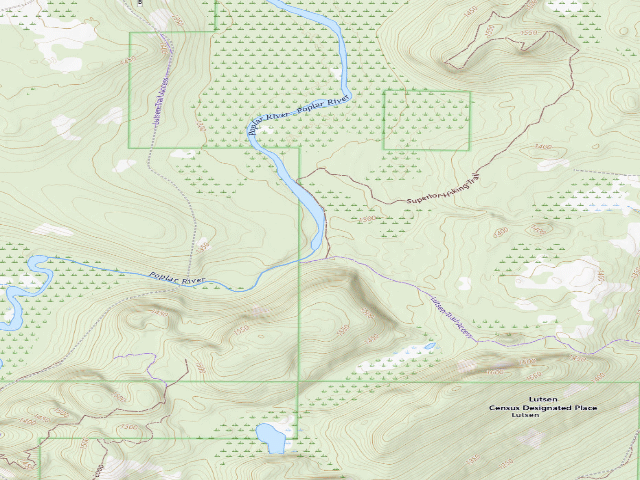 USGS topographic map of Sht- East Poplar River