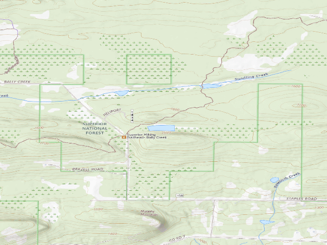 USGS topographic map of Sht- North Bally Creek Pond