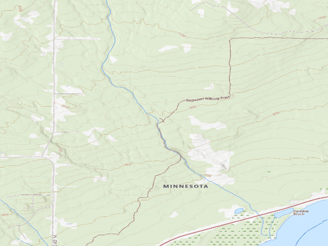 USGS topographic map of Sht- North Little Brule River