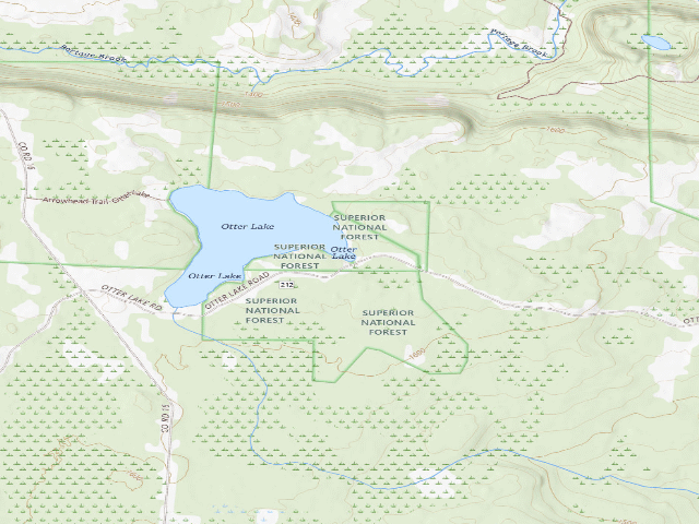 USGS topographic map of Sht- Otter Lake Campsite