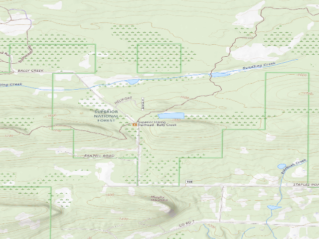 USGS topographic map of Sht- South Bally Creek Pond