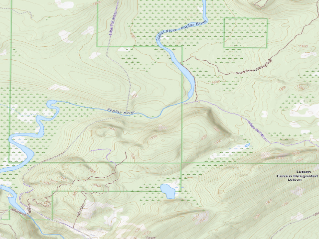 USGS topographic map of Sht- West Poplar River