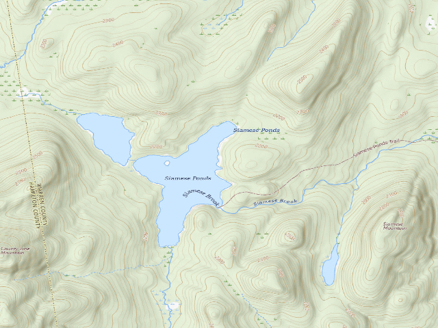 USGS topographic map of Siamese Ponds Site 3 (Siamese Ponds Wilderness)