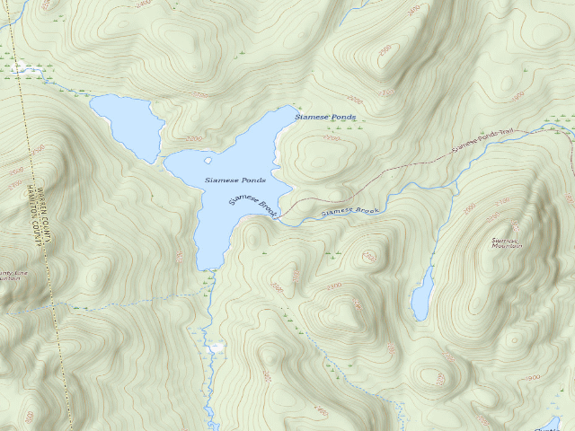 USGS topographic map of Siamese Ponds Site 5 (Siamese Ponds Wilderness)
