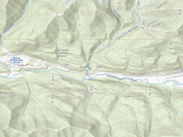 USGS topographic map of Sig Creek Campground 