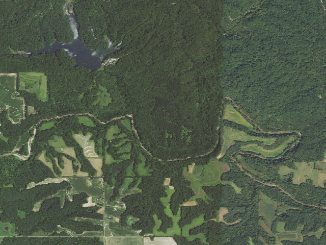 Aerial image of Siloam Springs State Park - Backpack Campground