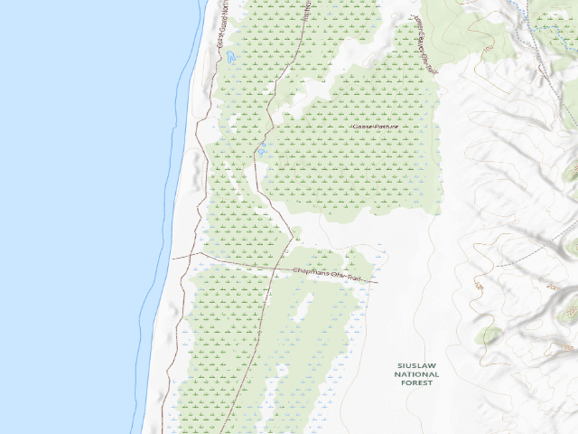 USGS topographic map of Siltcoos Sand Camping site 17
