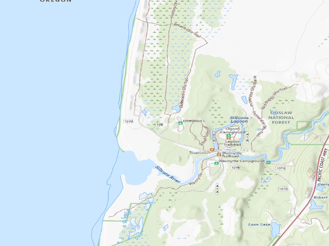 USGS topographic map of Siltcoos Sand Camps