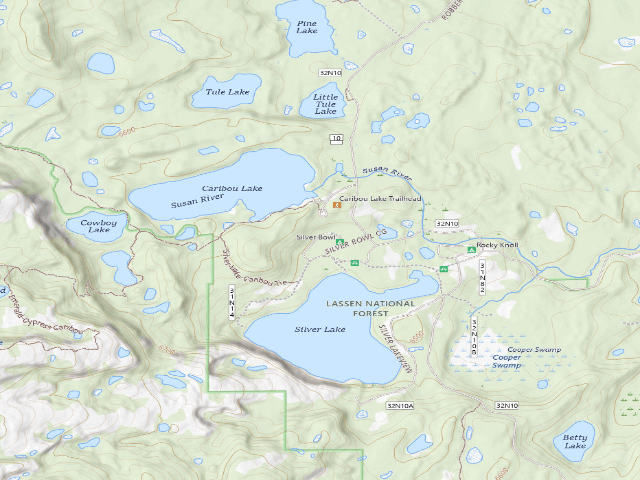 USGS topographic map of Silver Bowl