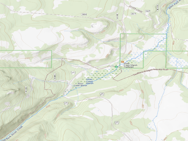 USGS topographic map of Silver Creek Marsh Campground