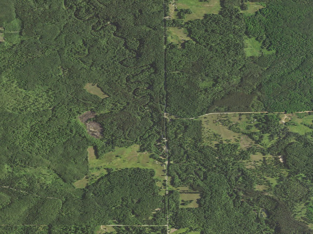 Aerial image of Silver Creek State Forest Campground