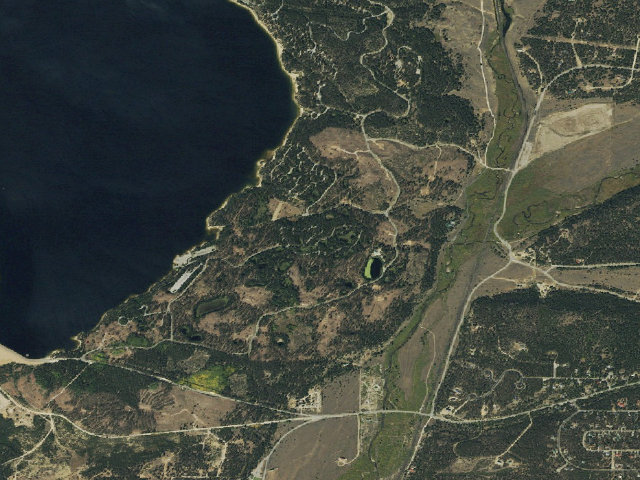 Aerial image of Silver Dollar Campground