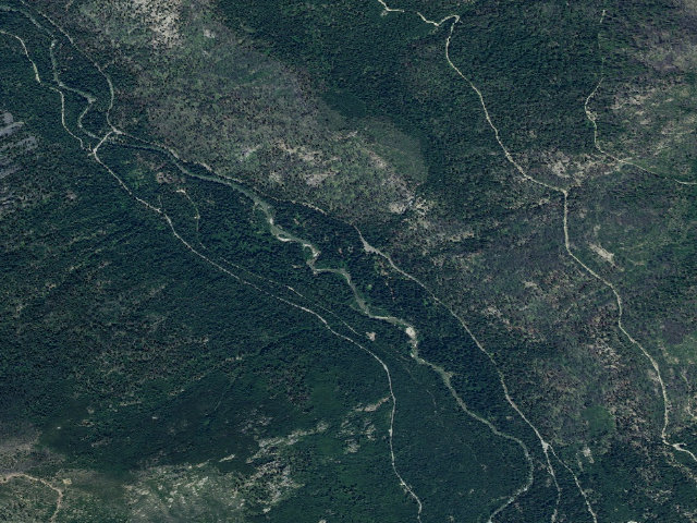 Aerial image of Silver Falls Campground