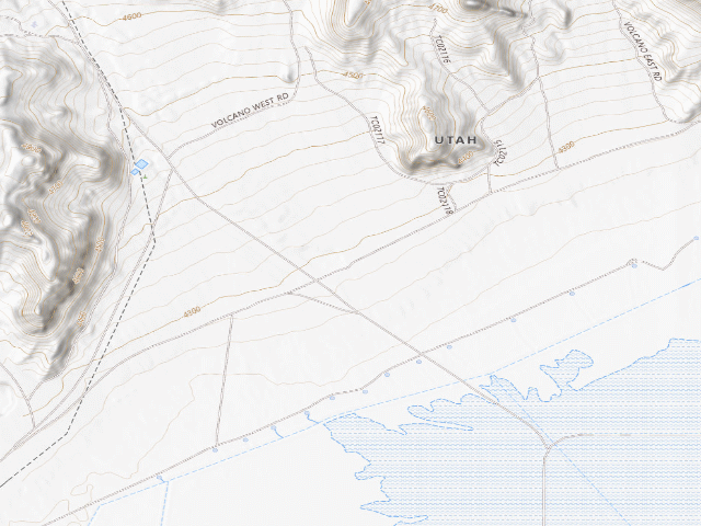 USGS topographic map of Silver Island Mountains Backcountry Byway (Bcb)