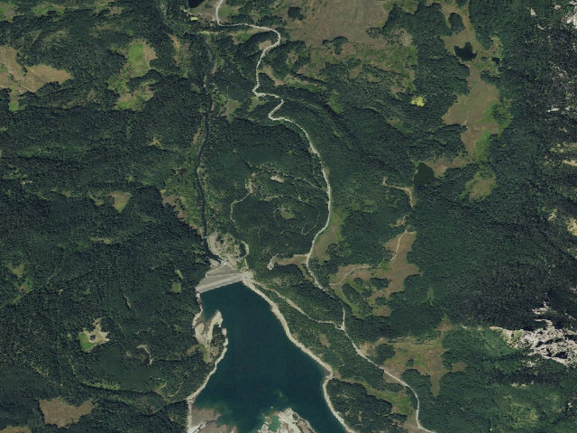 Aerial image of Silver Jack Campground