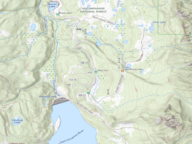 USGS topographic map of Silver Jack