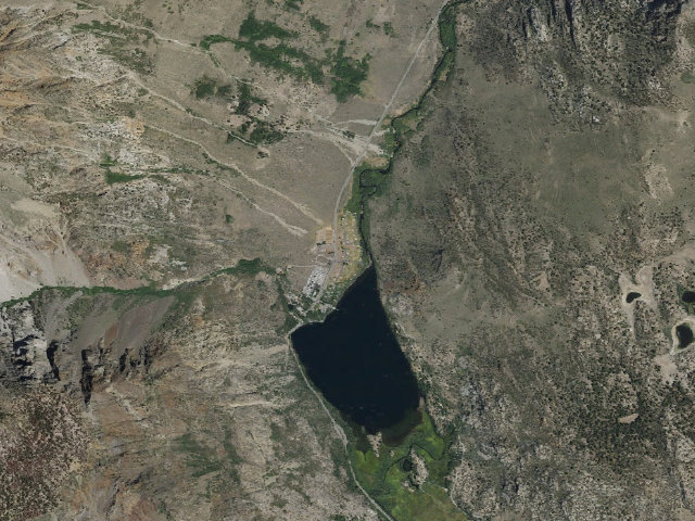 Aerial image of Silver Lake Campground