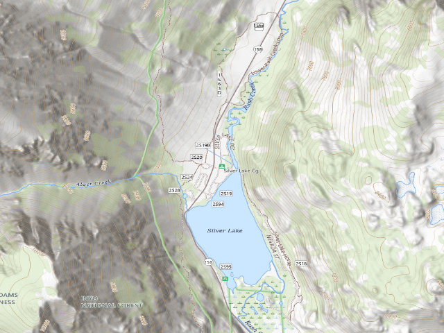 USGS topographic map of Silver Lake Campground