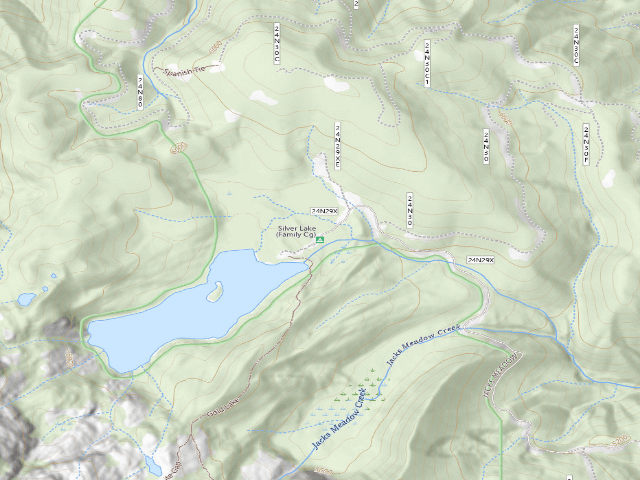 USGS topographic map of Silver Lake (Family Cg)