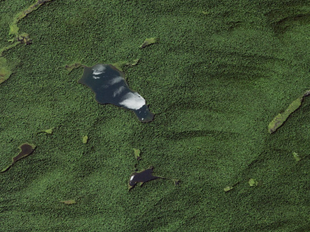 Aerial image of Silver Lake Tent Site (Silver Lake Wilderness)