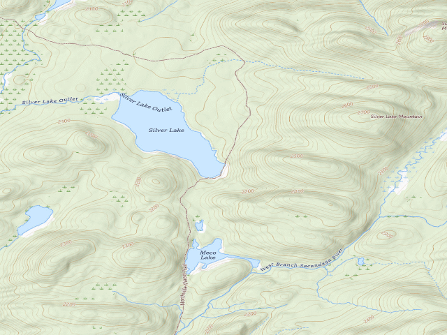 USGS topographic map of Silver Lake Tent Site (Silver Lake Wilderness)