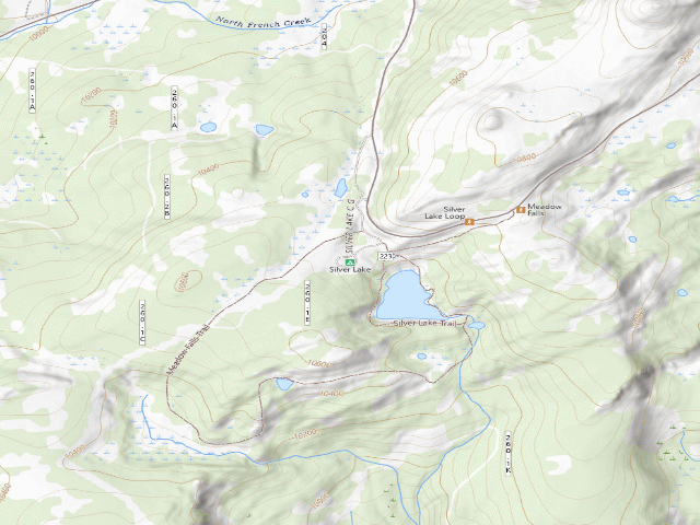 USGS topographic map of Silver Lake