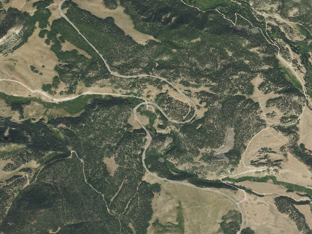 Aerial image of Silver Thread Campground