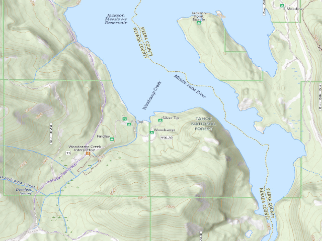 USGS topographic map of Silver Tip Group Campground