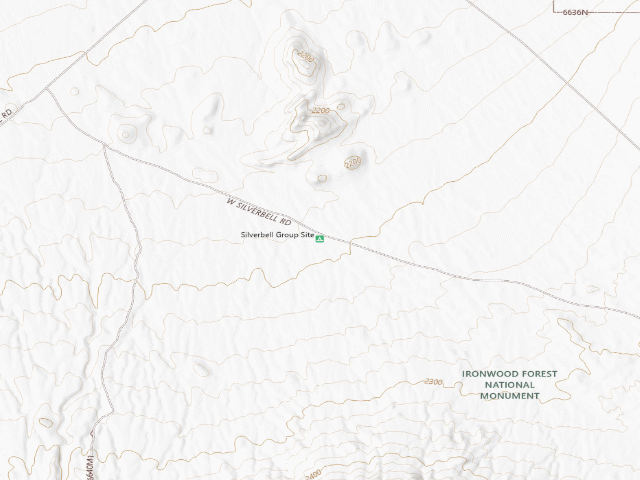 USGS topographic map of Silverbell Group Site