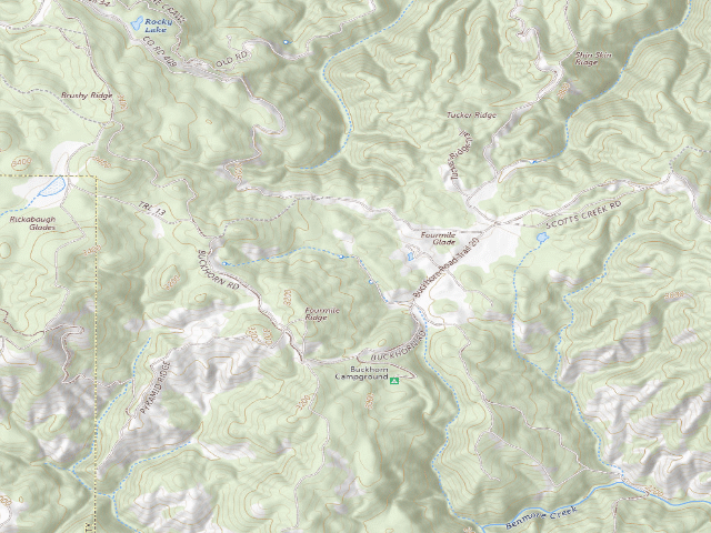 USGS topographic map of Simms Camp