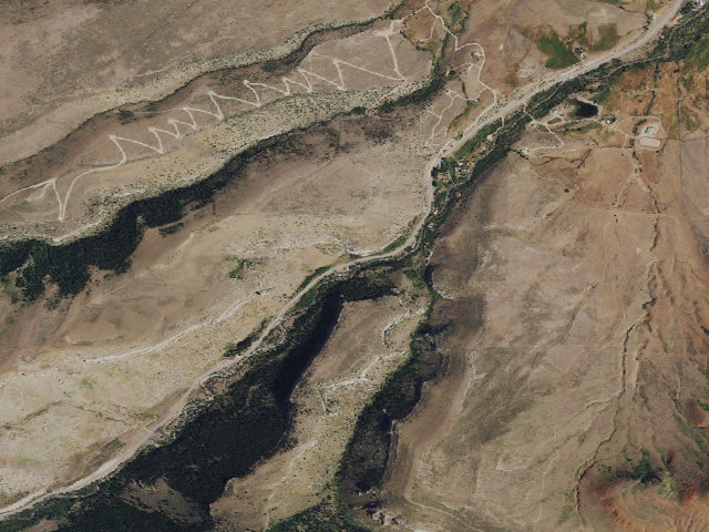 Aerial image of Sinks Canyon WHMA — Sawmil Campground