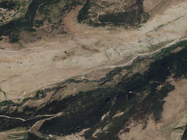 Aerial image of Sinks Canyon
