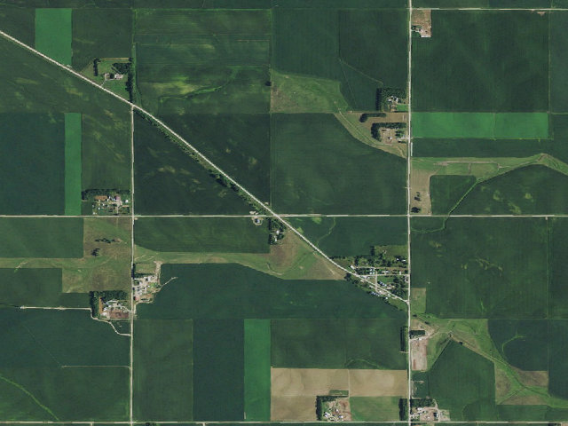 Aerial image of Sioux Strip WMA
