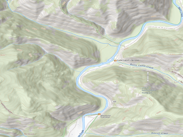 USGS topographic map of Site 5