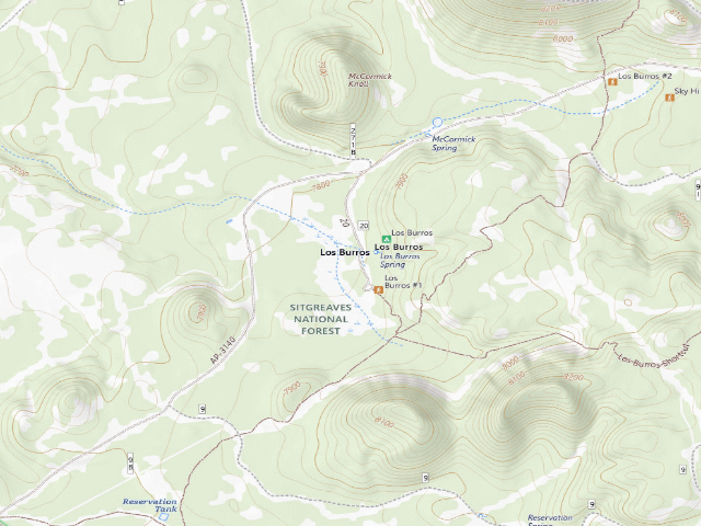 USGS topographic map of Sitgreaves National Forest