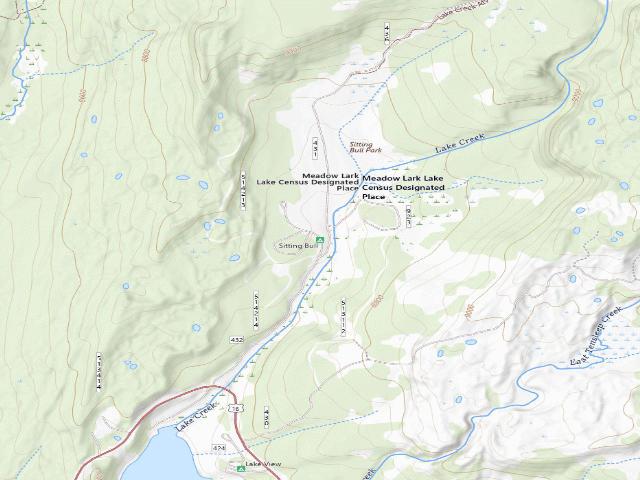 USGS topographic map of Sitting Bull