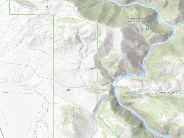 USGS topographic map of Six Mile