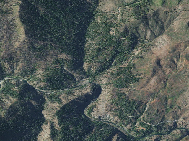 Aerial image of Sixmile Camp