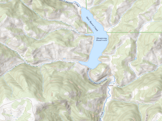 USGS topographic map of Skagware Reservoir Dispersed Camping