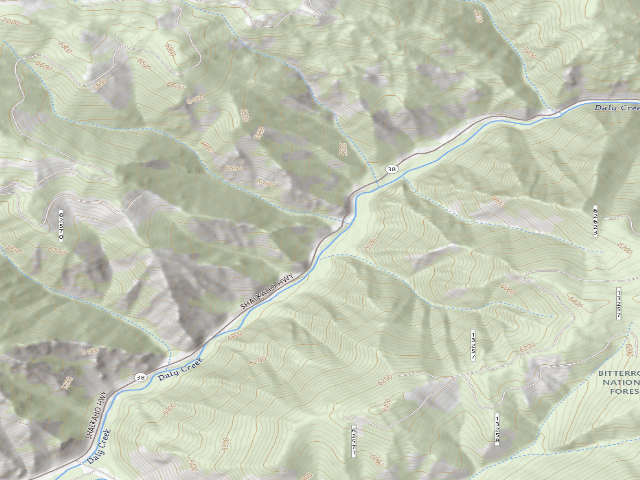 USGS topographic map of Skalkaho Rd- 02