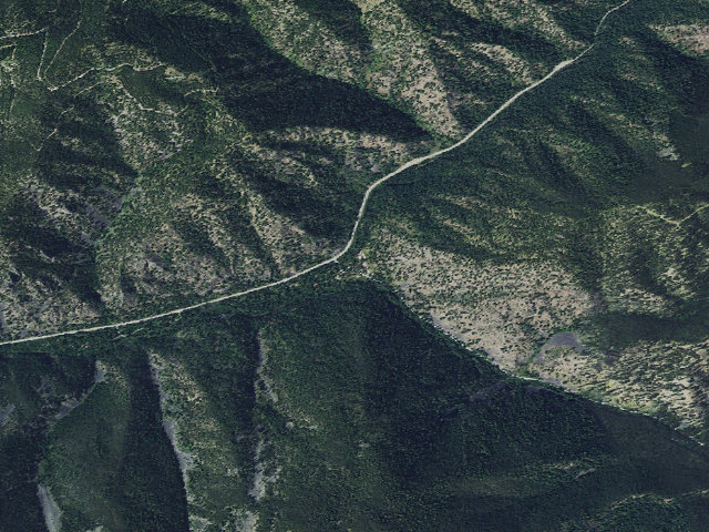 Aerial image of Skalkaho Rye Dispersed Campground