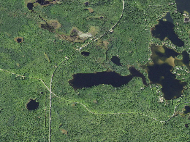 Aerial image of Skeels Lake Camping Area
