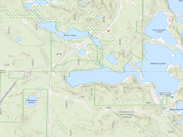 USGS topographic map of Skeels Lake Camping Area