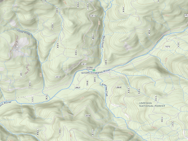 USGS topographic map of Skillet Creek
