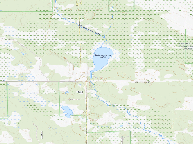 USGS topographic map of Skimmerhorn Lake B45A