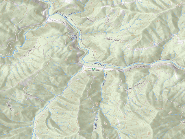 USGS topographic map of Skull Creek Campground