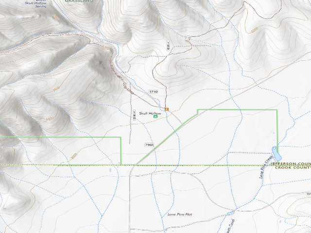 USGS topographic map of Skull Hollow