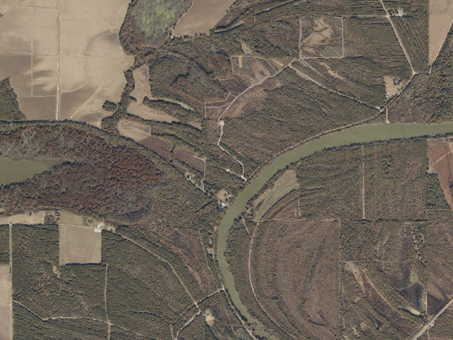 Aerial image of Sky Lake WMA camp site 1